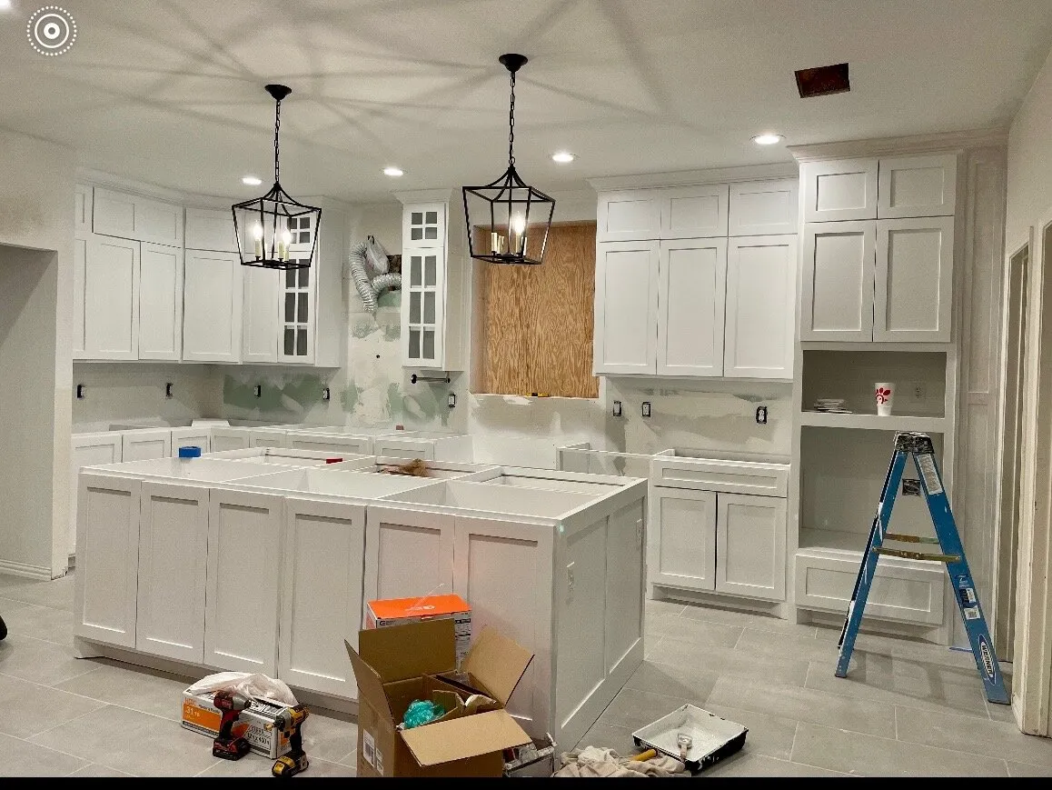 White shaker kitchen overview by IonBuilds