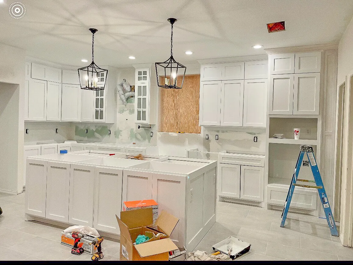 Kitchen cabinet installation in progress by IonBuilds