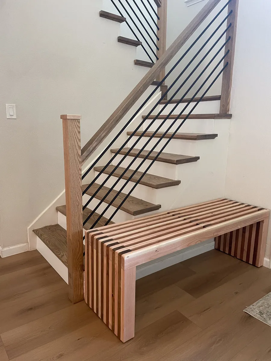 After: modern staircase renovation by IonBuilds